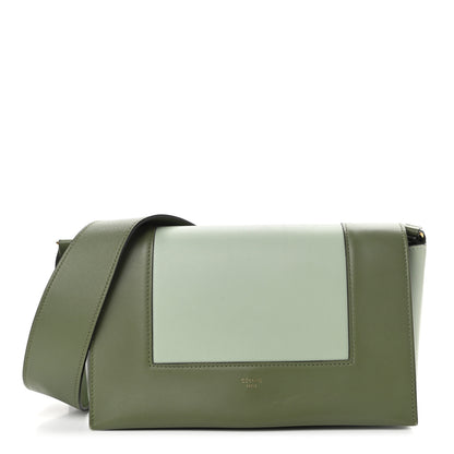 Celine Shiny Smooth Calfskin Medium Frame Shoulder Bag Olive Pastel Green 1 of 13