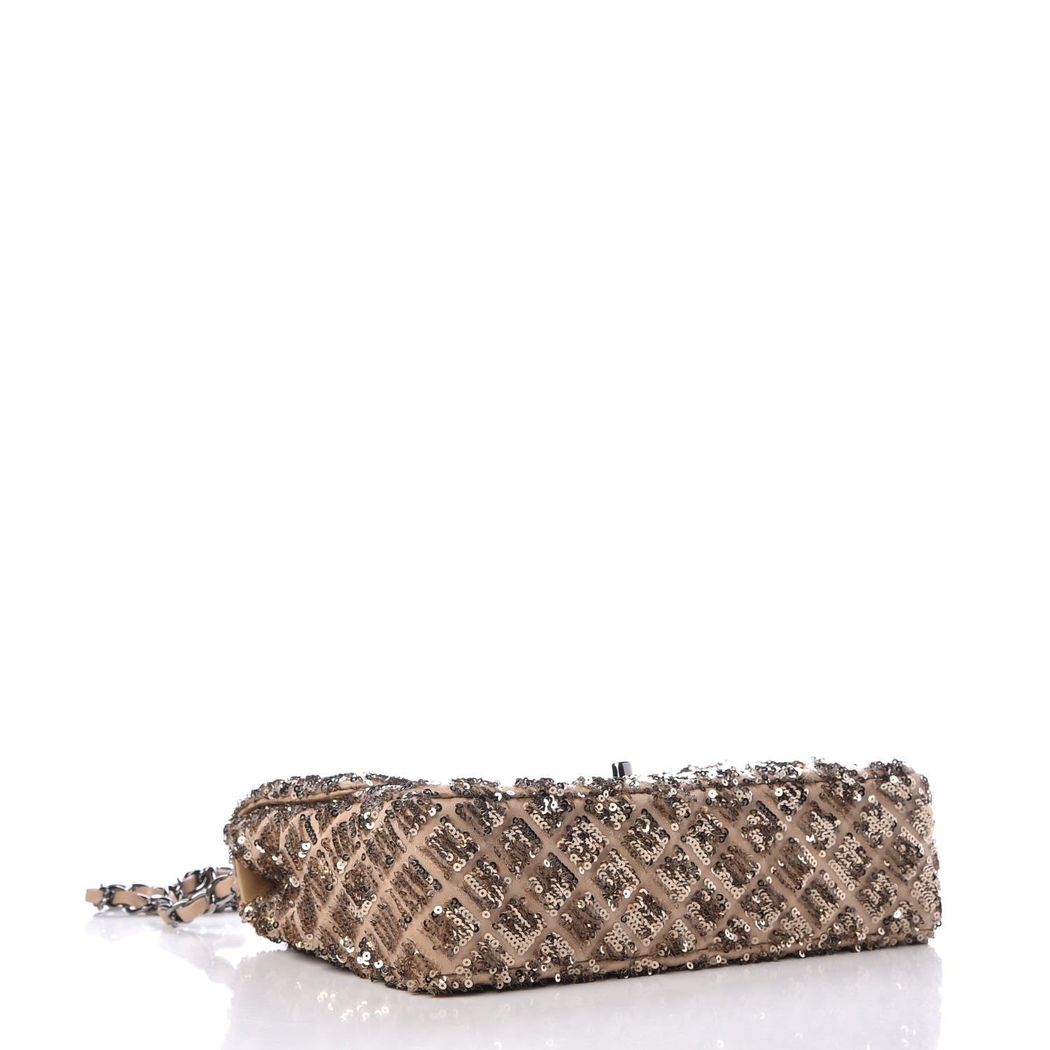 Chanel Sequin Quilted Medium Single Flap Gold 4 of 12