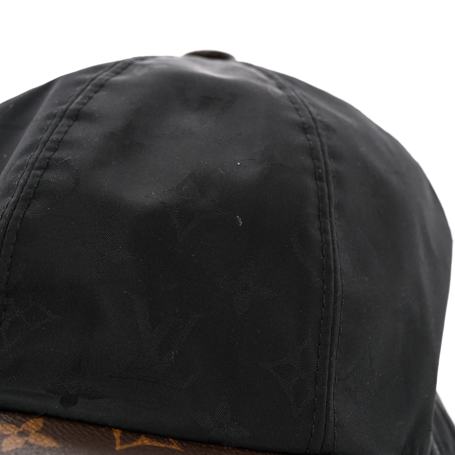 Louis Vuitton Polyester Silk Monogram LV Get Ready Cap M Black 10 of 12