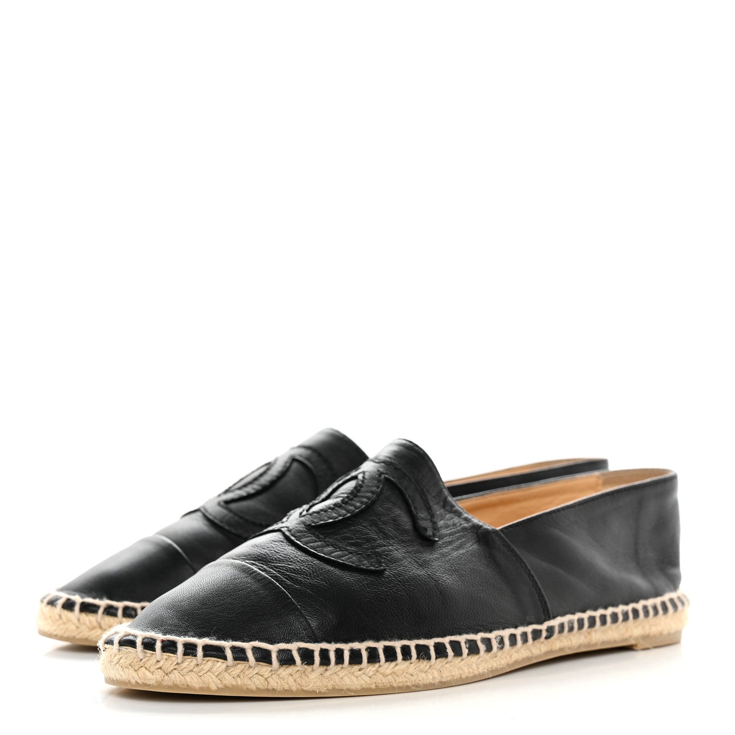 Chanel Lambskin CC Espadrilles 40 Black 3 of 9