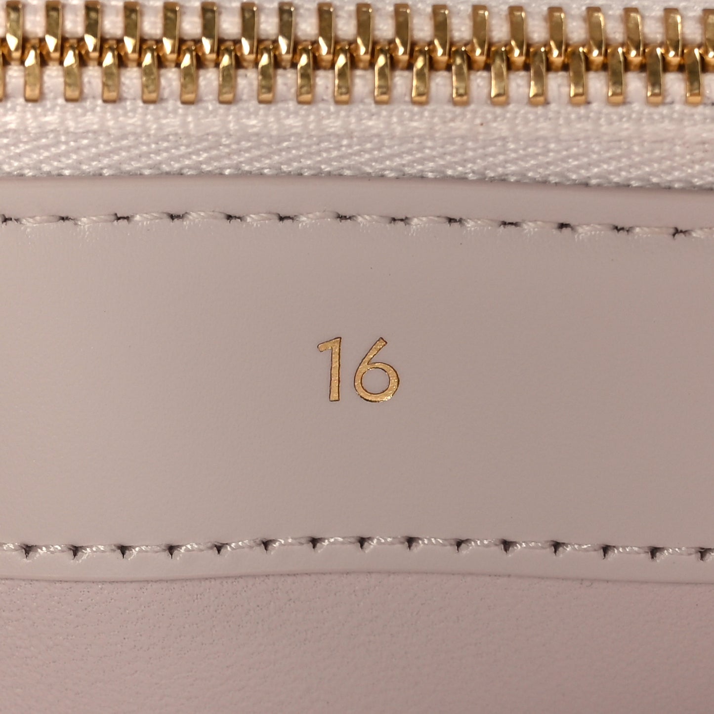 Satinated Calfskin Small 16 Top Handle Bag Poudre