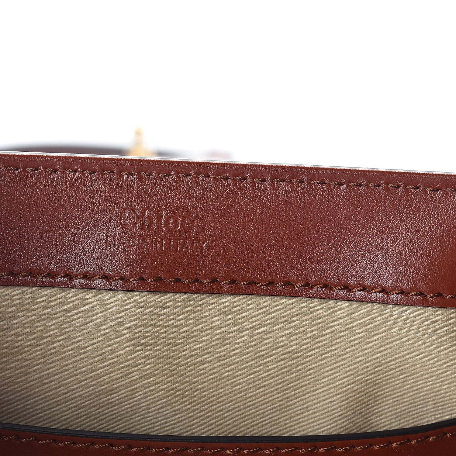 Chloe Calfskin Small C Double Carry Sepia Brown 6 of 9