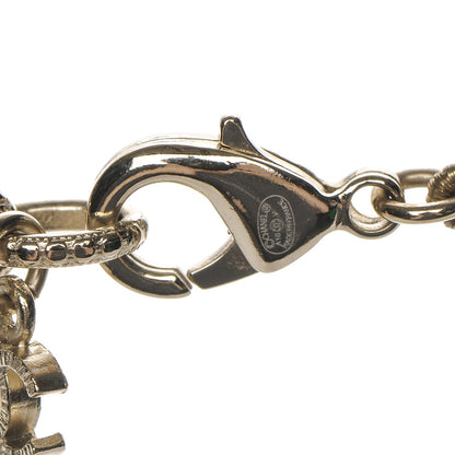Chanel Graduated Pearl Crystal CC Long Necklace Light Gold 5 of 6