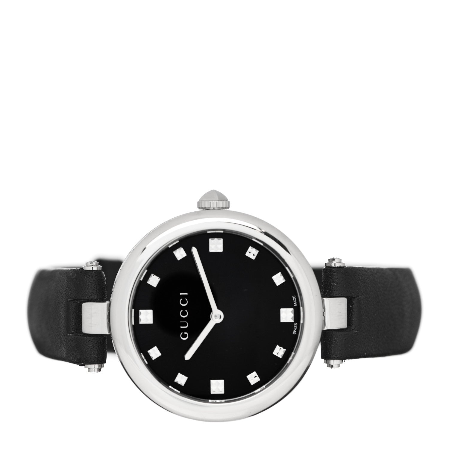 Gucci Stainless Steel Calfskin 32mm Diamantissima Quartz Watch Black 2 of 6
