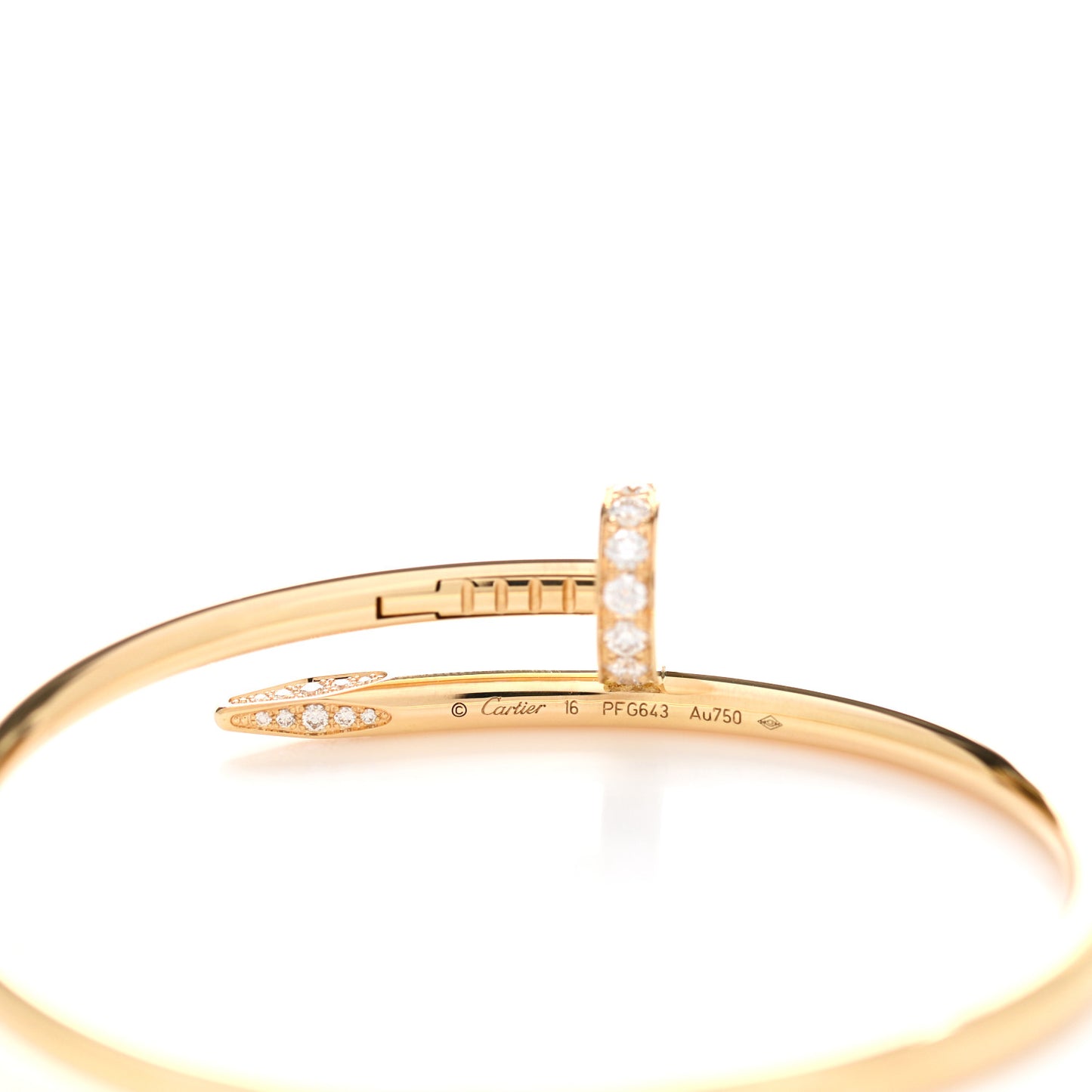 18K Yellow Gold Diamond Juste Un Clou Bracelet 16
