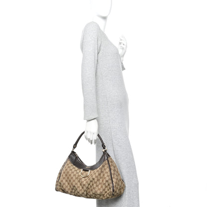 Gucci Monogram Large D Gold Hobo Dark Brown 2 of 17