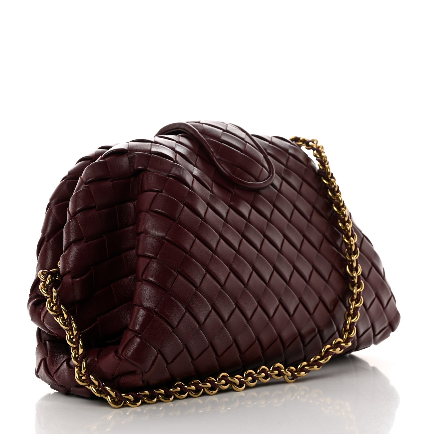 Bottega Veneta Nappa Intrecciato Teen The Lauren 1980 Clutch With Chain Barolo 2 of 10