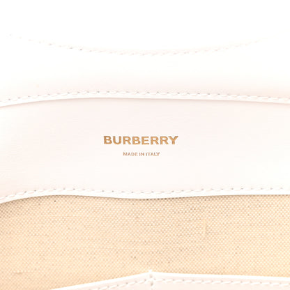 Burberry Monogram Canvas Smooth Calfskin Medium Pocket Bag White Beige 6 of 16