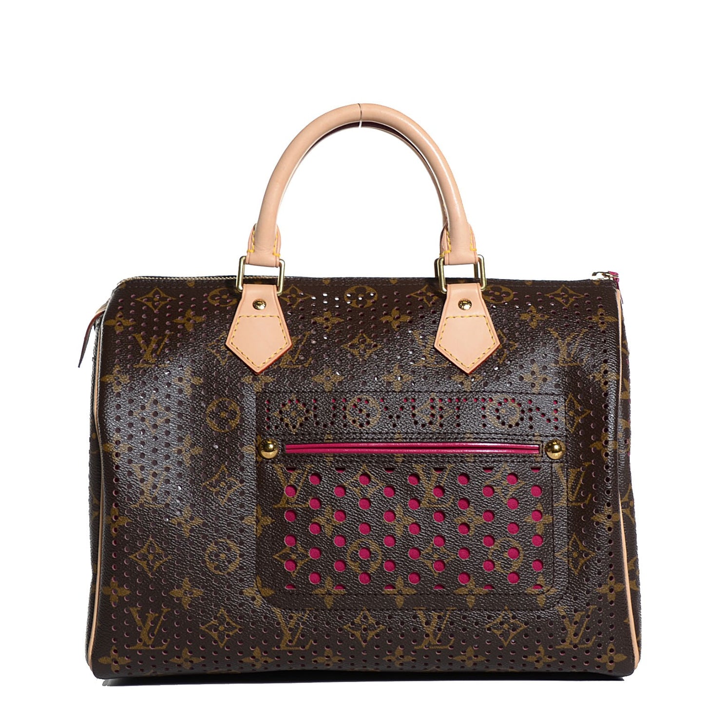Monogram Perforated Speedy 30 Fuchsia