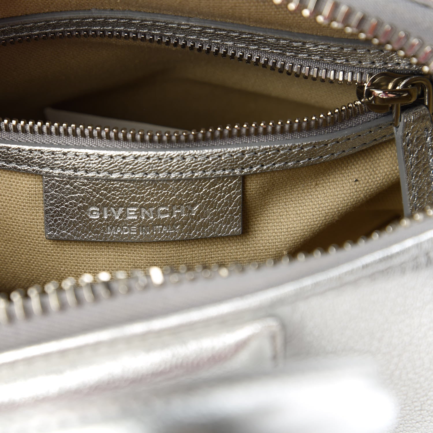 Givenchy Metallic Sugar Goatskin Mini Antigona Silver 8 of 10