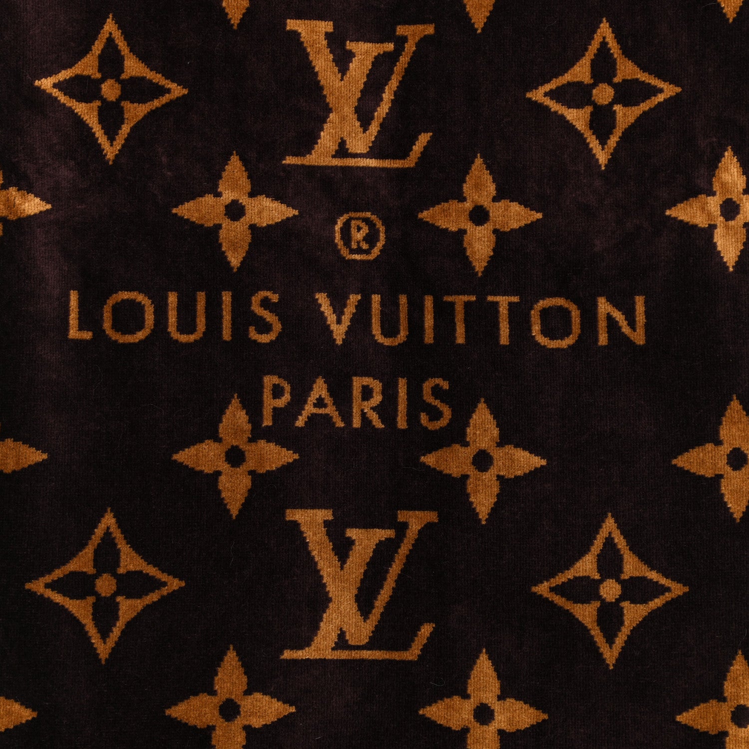 Louis Vuitton Cotton Monogram Classic Beach Towel Brown 4 of 6