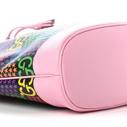 Gucci GG Supreme Monogram Psychedelic Bucket Bag Black Multicolor Sugar Pink 7 of 8