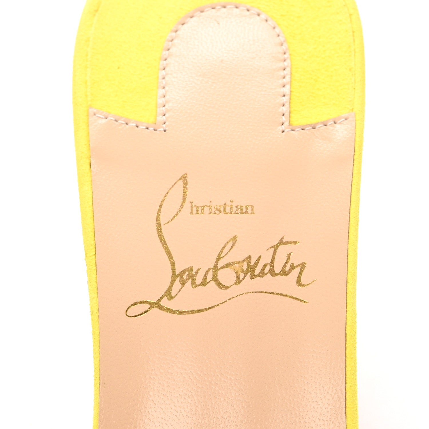Christian Louboutin Suede Belbrossa 55 Mules 38 Citronnade 8 of 10