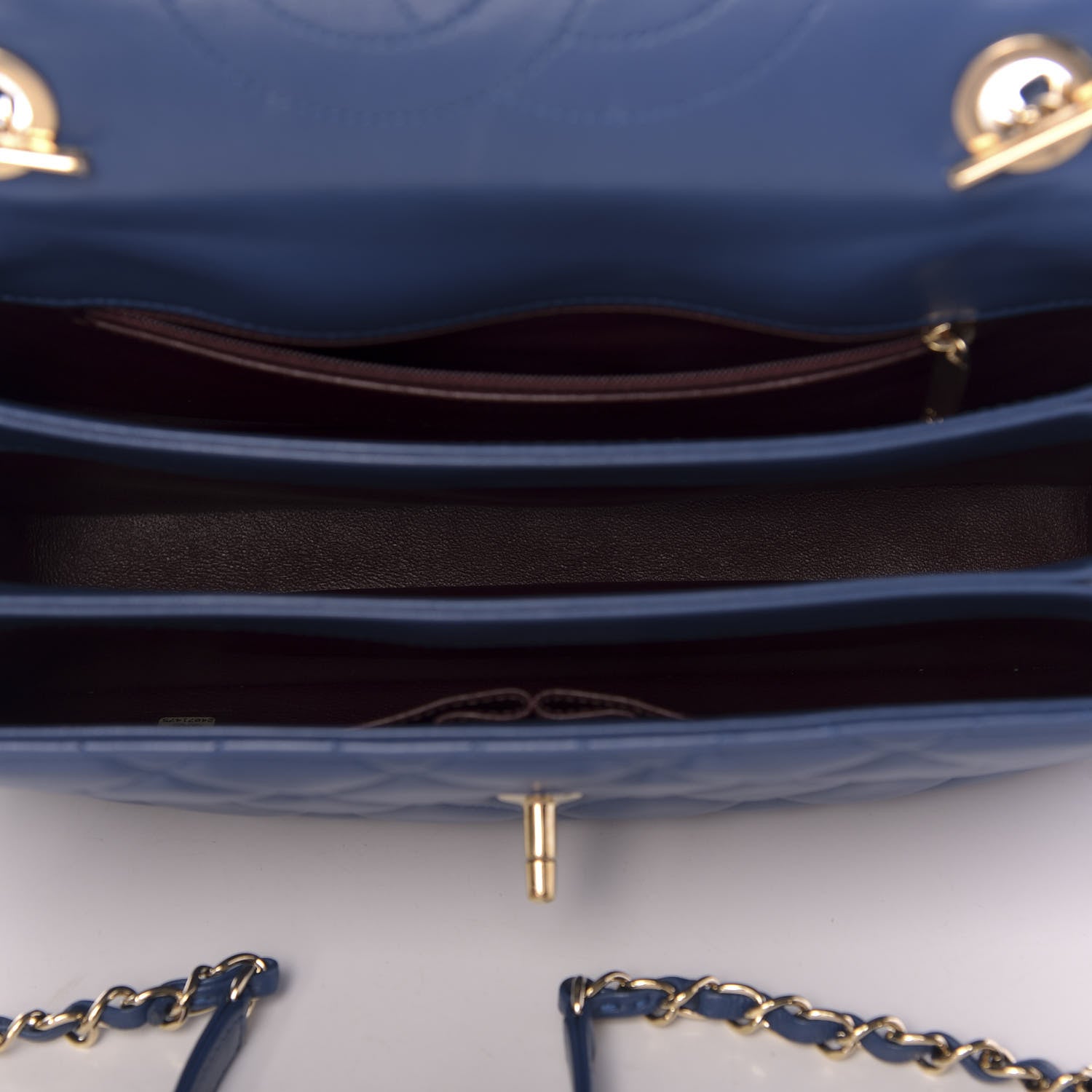Chanel Lambskin Quilted Medium Trendy CC Flap Dual Handle Bag Blue 7 of 11