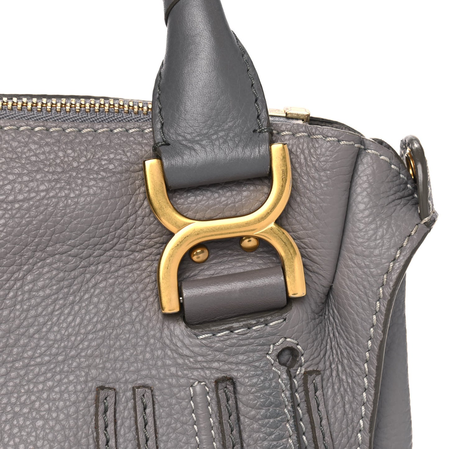 Calfskin Medium Marcie Satchel Cashmere Grey