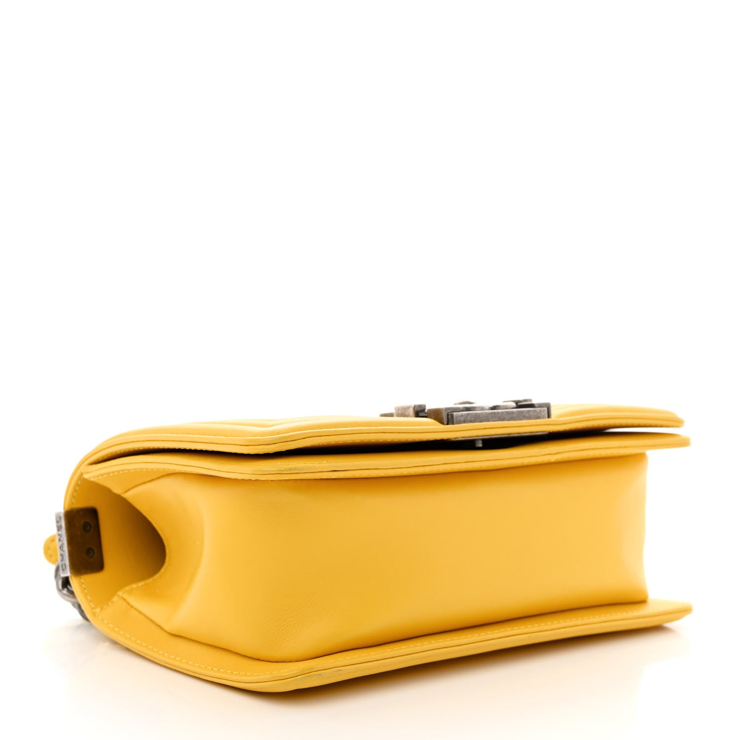 Chanel Galuchat Stingray Small Boy Flap Yellow 4 of 10
