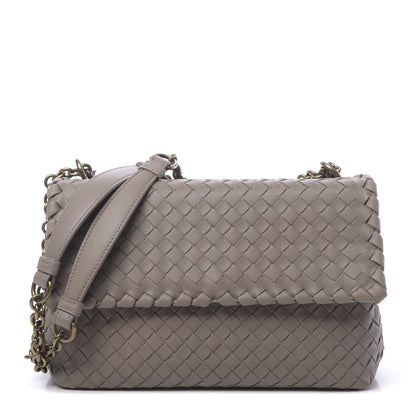 Bottega Veneta Nappa Intrecciato Small Olimpia Shoulder Bag Steel 1 of 9