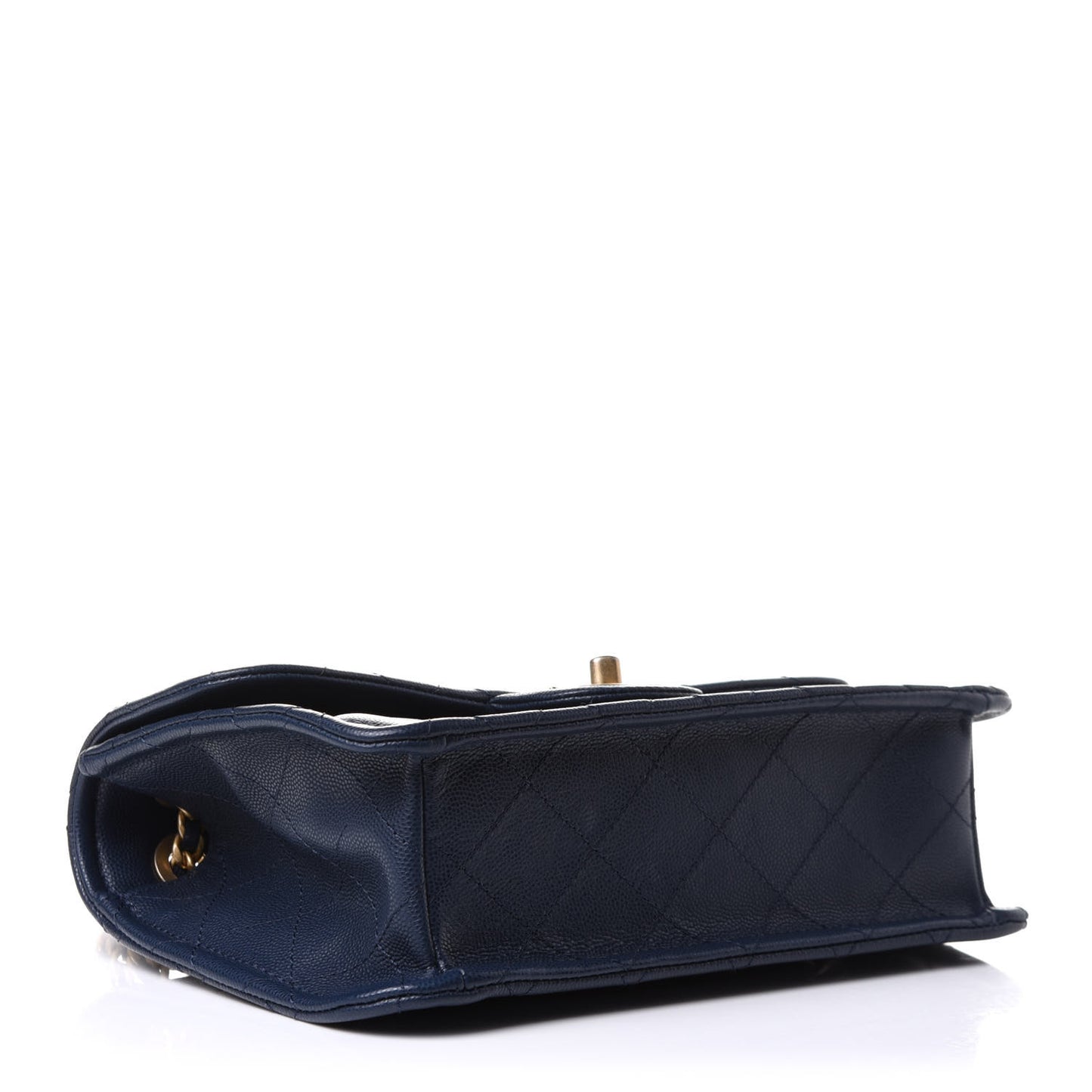 Caviar Quilted Medium Sweet Classic Flap Navy Blue