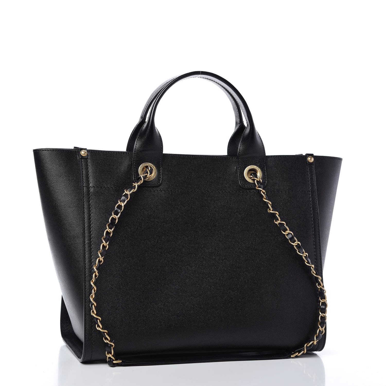 Chanel Caviar Small Studded Deauville Tote Black 3 of 10