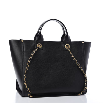 Chanel Caviar Small Studded Deauville Tote Black 3 of 10