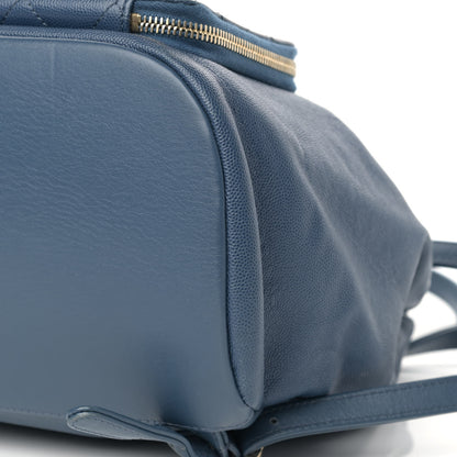 Chanel Caviar Quilted Business Affinity Backpack Blue 8 of 16