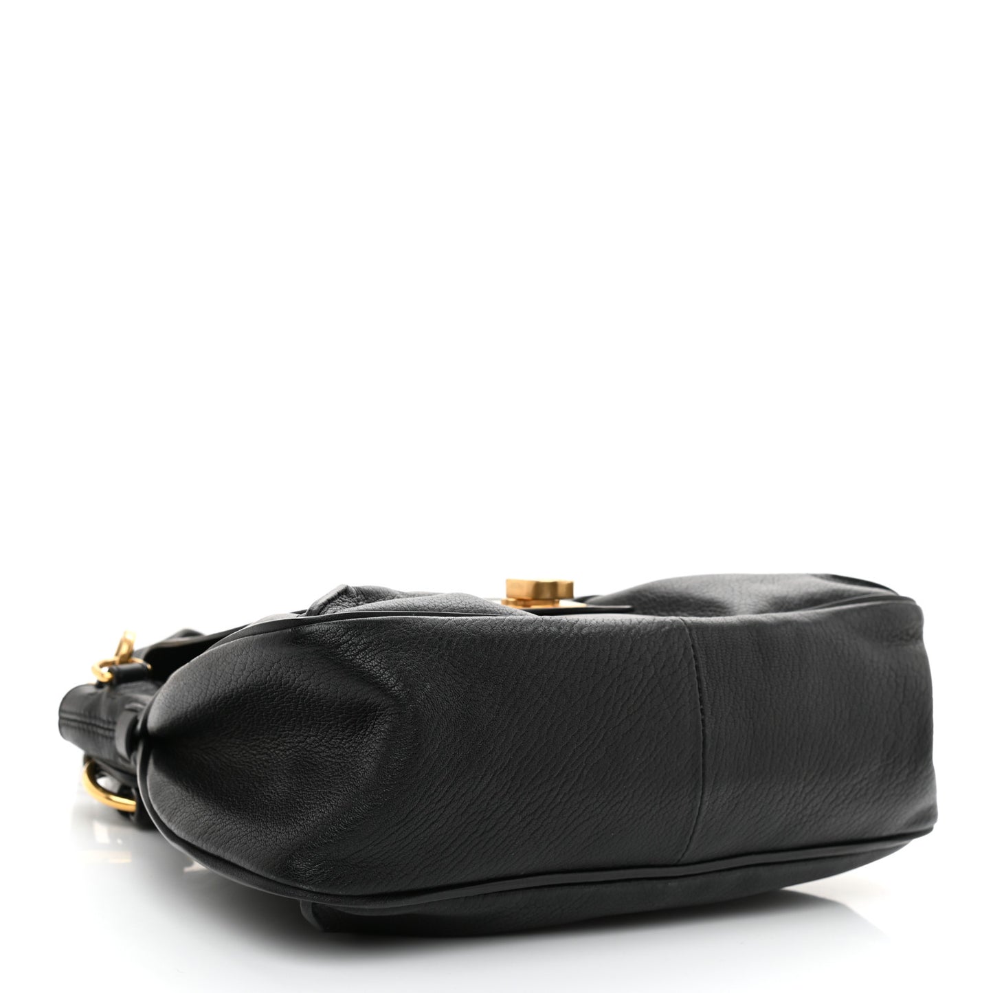 Grained Lambskin Calfskin Small Lexa Shoulder Bag Black