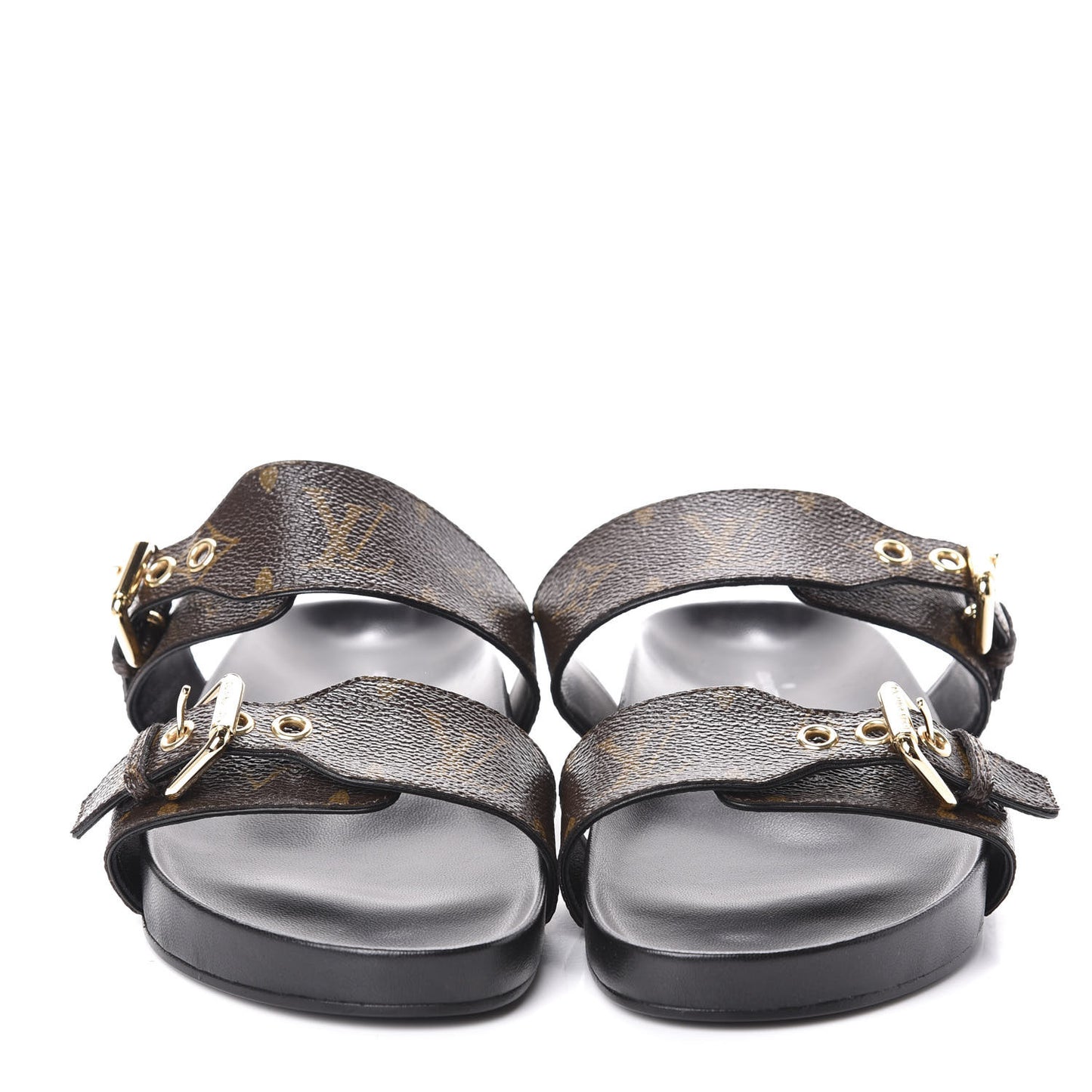 Monogram Bom Dia Mule Sandals 37.5 Black