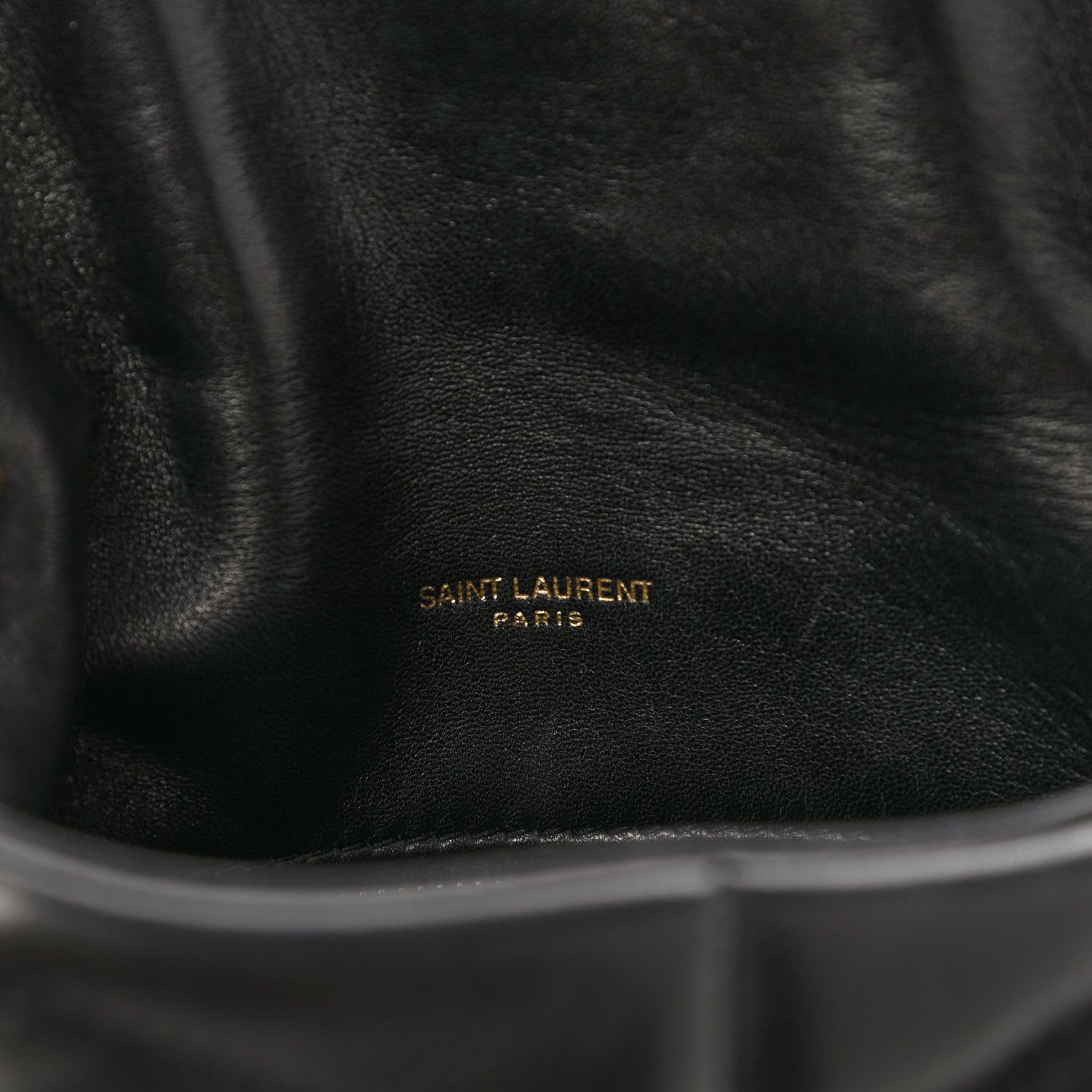 Saint Laurent Lambskin Quilted Toy Loulou Puffer Monogram Chain Satchel Black 7 of 12