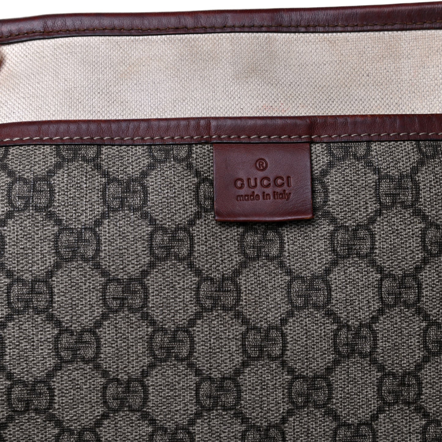GG Plus Monogram Medium Signature Web Loop Tote Brown