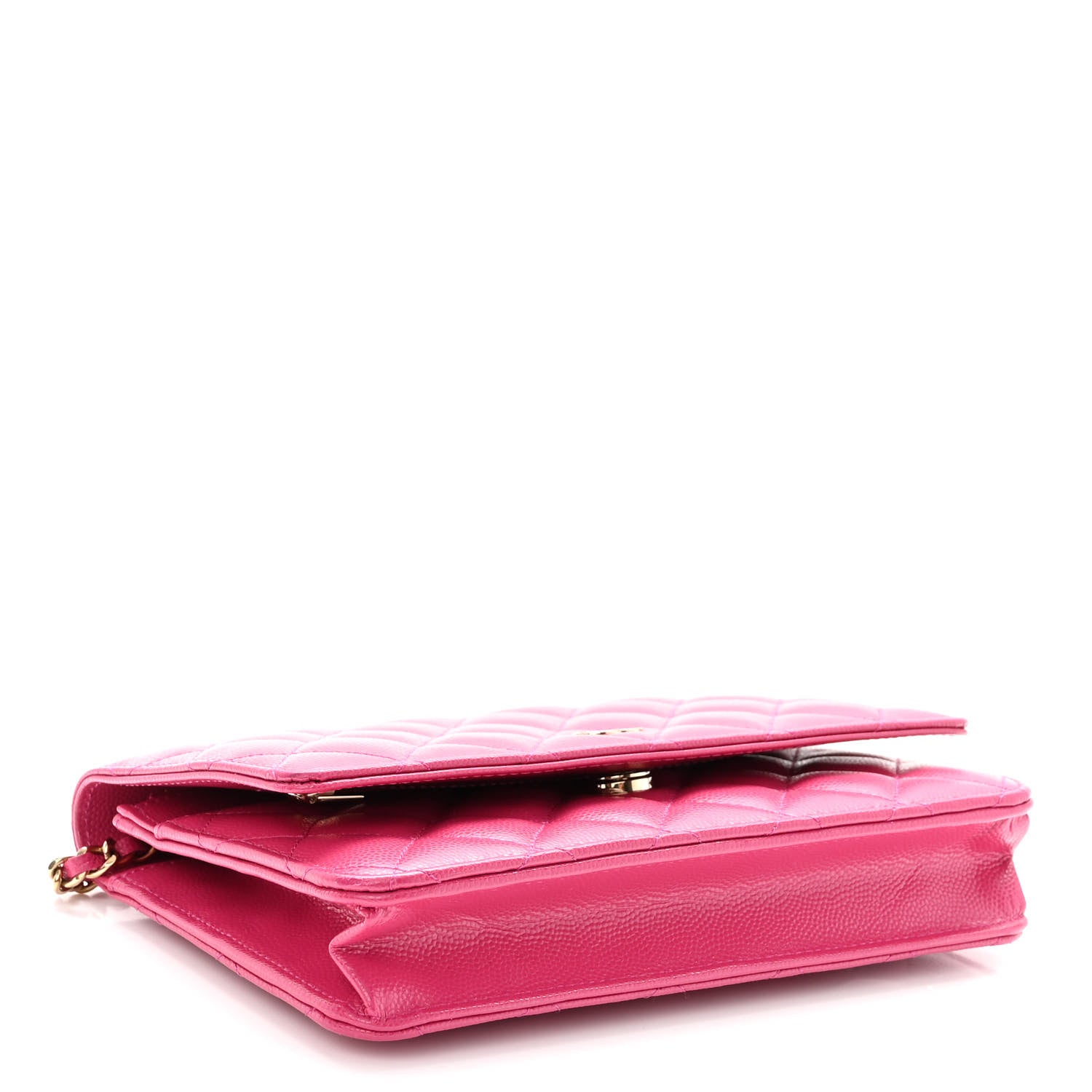 Chanel Caviar Quilted Wallet On Chain WOC Fuchsia 4 of 10