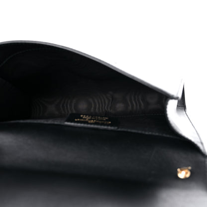 Salvatore Ferragamo Laser Cut Calfskin Vara Bow Shoulder Bag Black 5 of 9