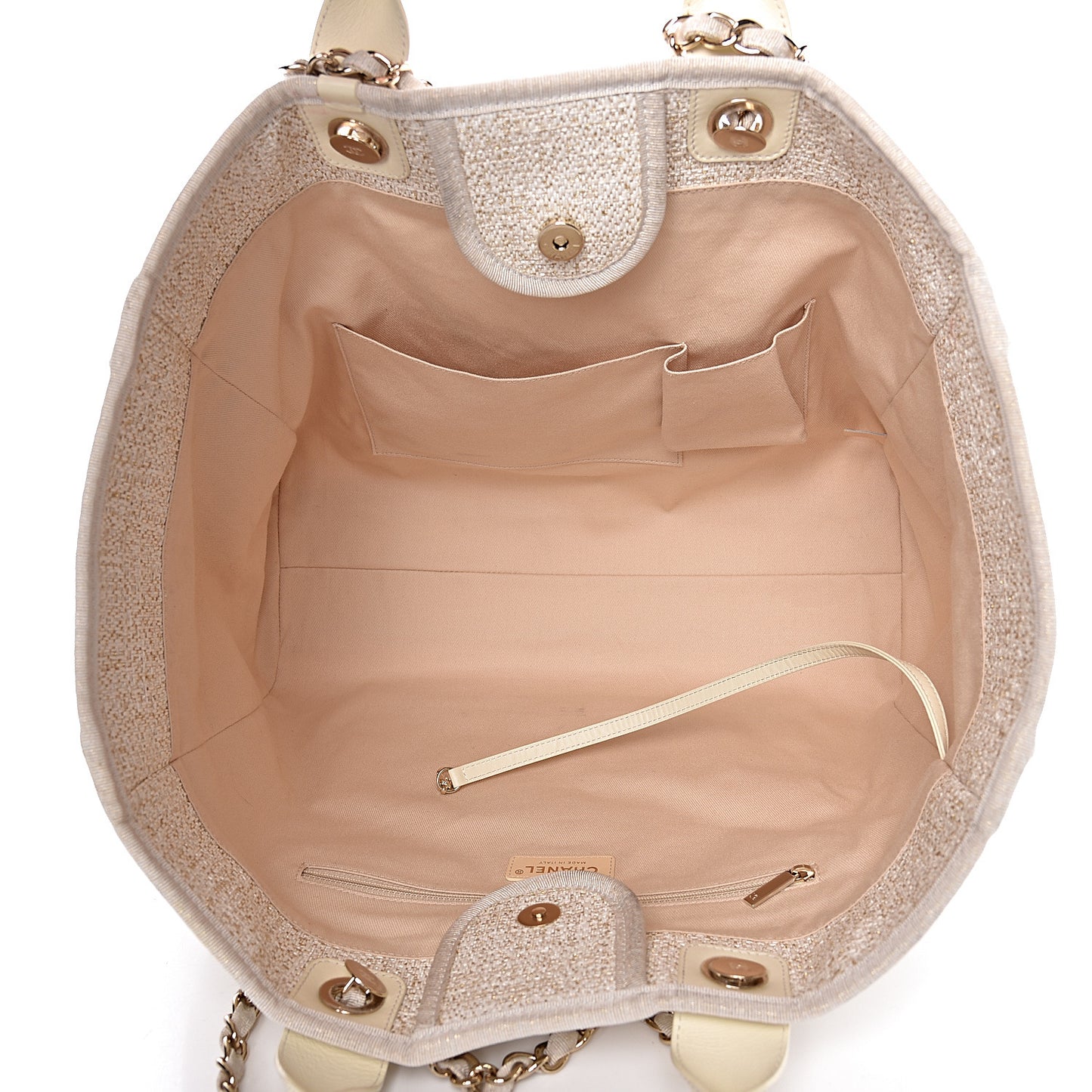 Canvas Large Deauville Tote Ivory