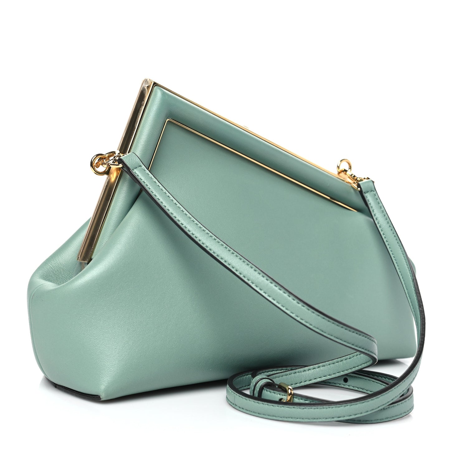 Shiny Nappa Small Fendi First Menta