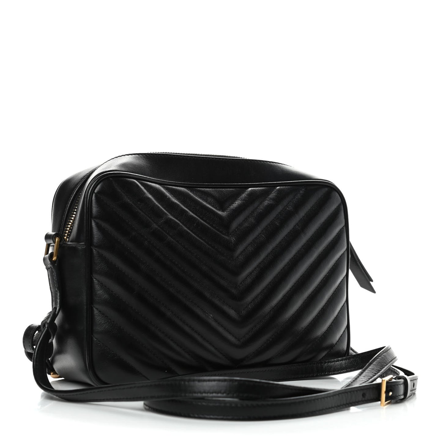 Calfskin Matelasse Monogram Lou Camera Bag Black