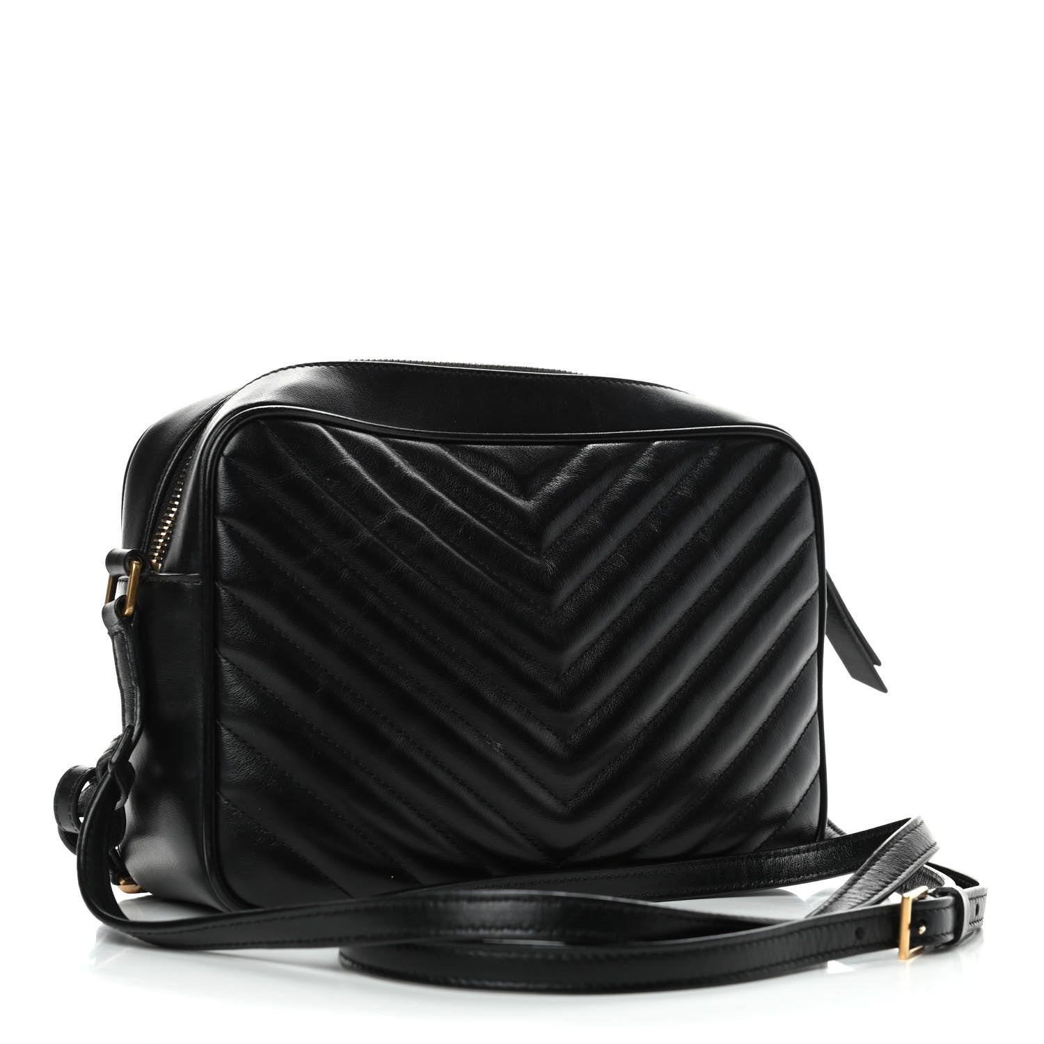 Saint Laurent Calfskin Matelasse Monogram Lou Camera Bag Black 2 of 4