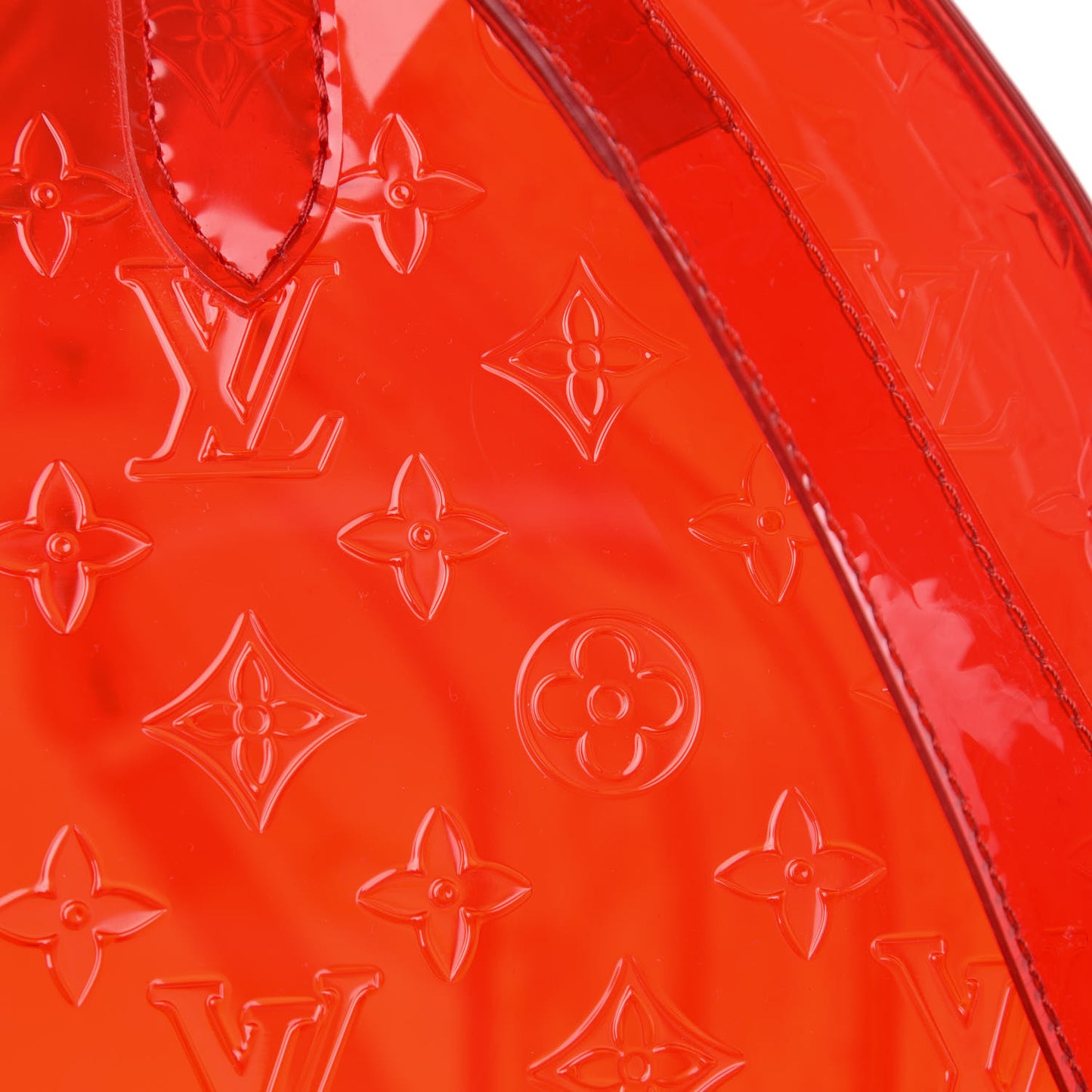 PVC Monogram Keepall Bandouliere 50 Grenadine Red