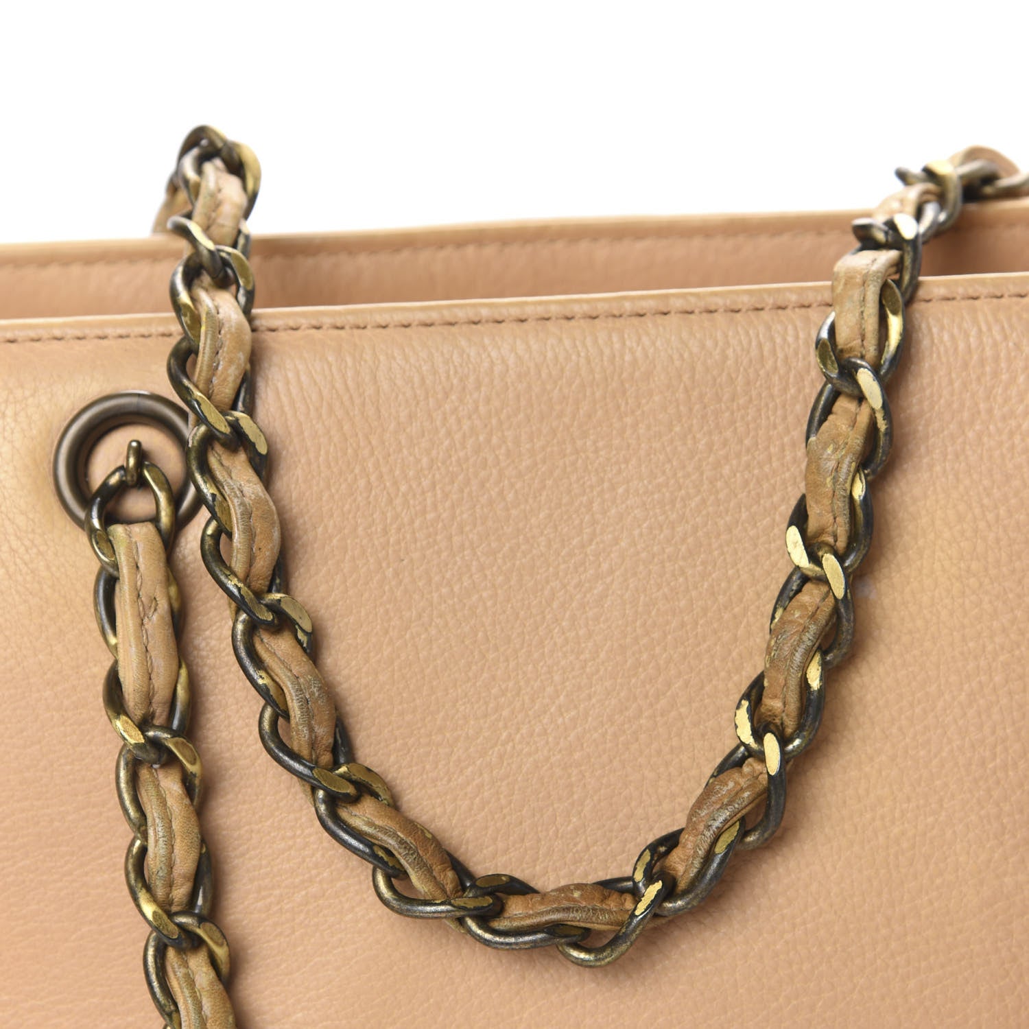 Chanel Calfskin Shopping Tote Beige 20 of 23