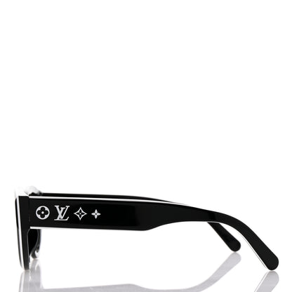 Louis Vuitton Acetate LV Line Cat Eye Sunglasses Z2686U Black 3 of 7