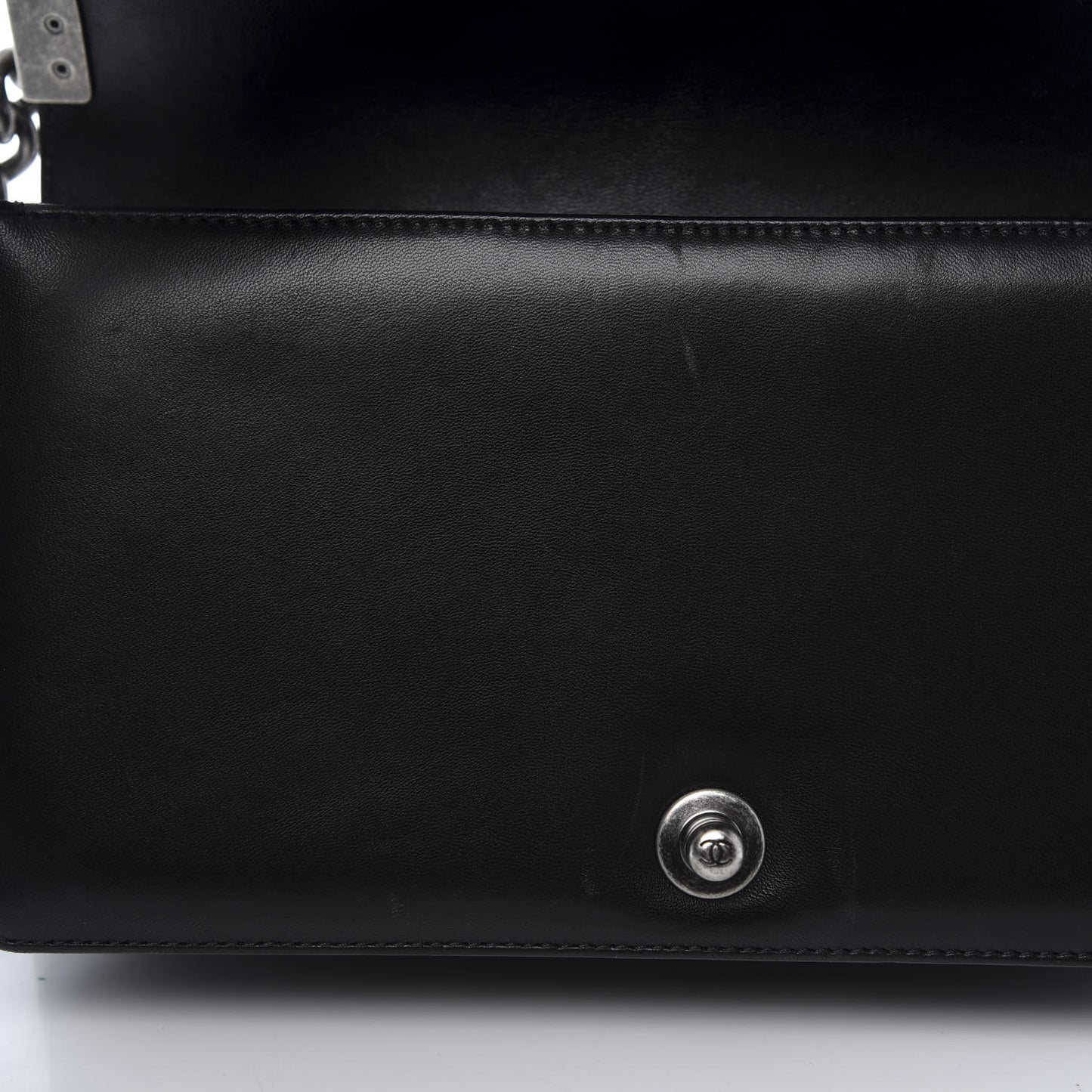 Calfskin Quilted Medium Boy Flap Black
