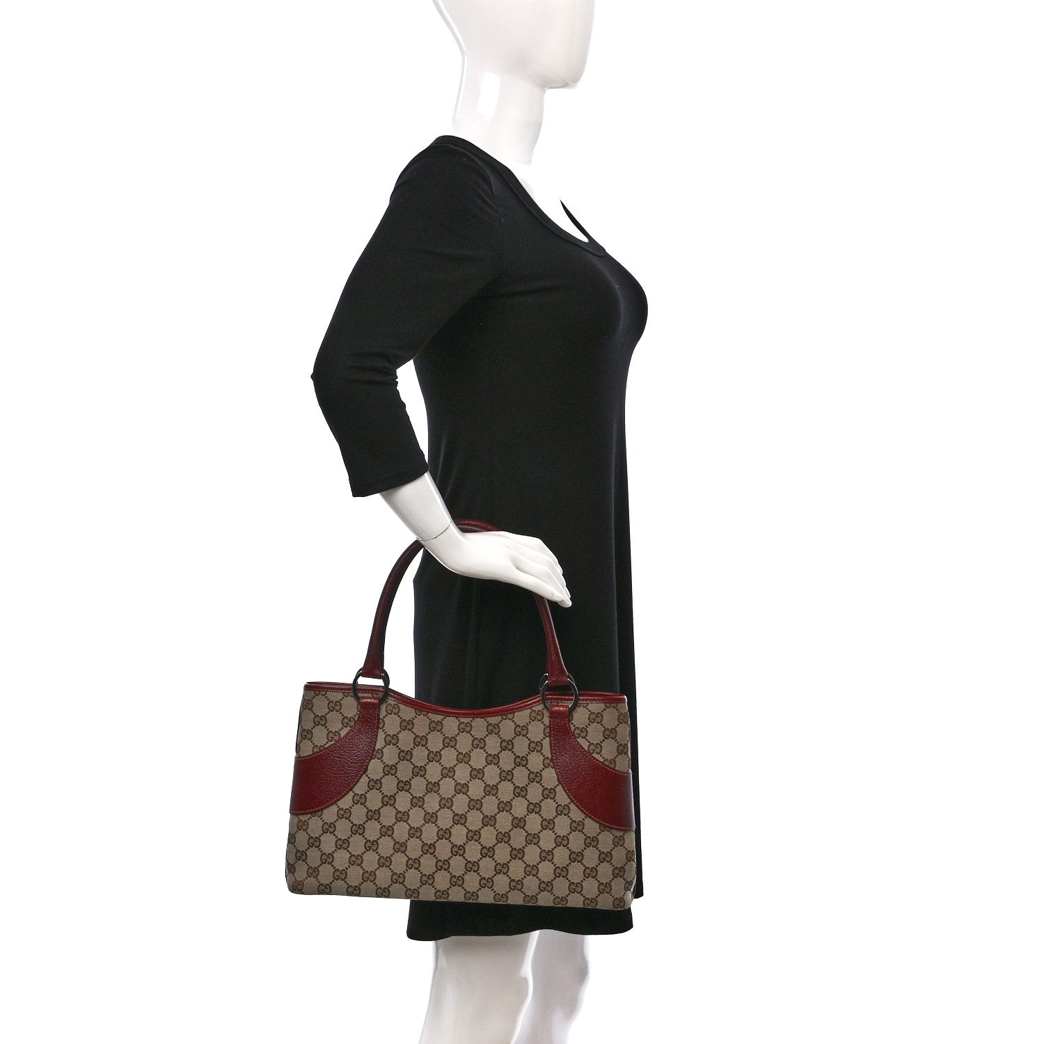 Gucci Monogram Shoulder Bag Red 2 of 9