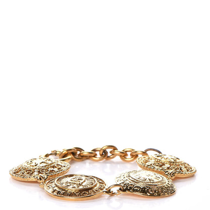 Chanel CC Medallion Bracelet Gold 1 of 7