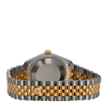 Rolex Stainless Steel 18K Yellow Gold Diamond 31mm Oyster Perpetual Datejust Watch Olive Green Roman 278273 3 of 5