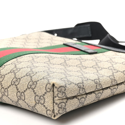 Gucci GG Supreme Monogram Web Messenger Bag Black 10 of 10