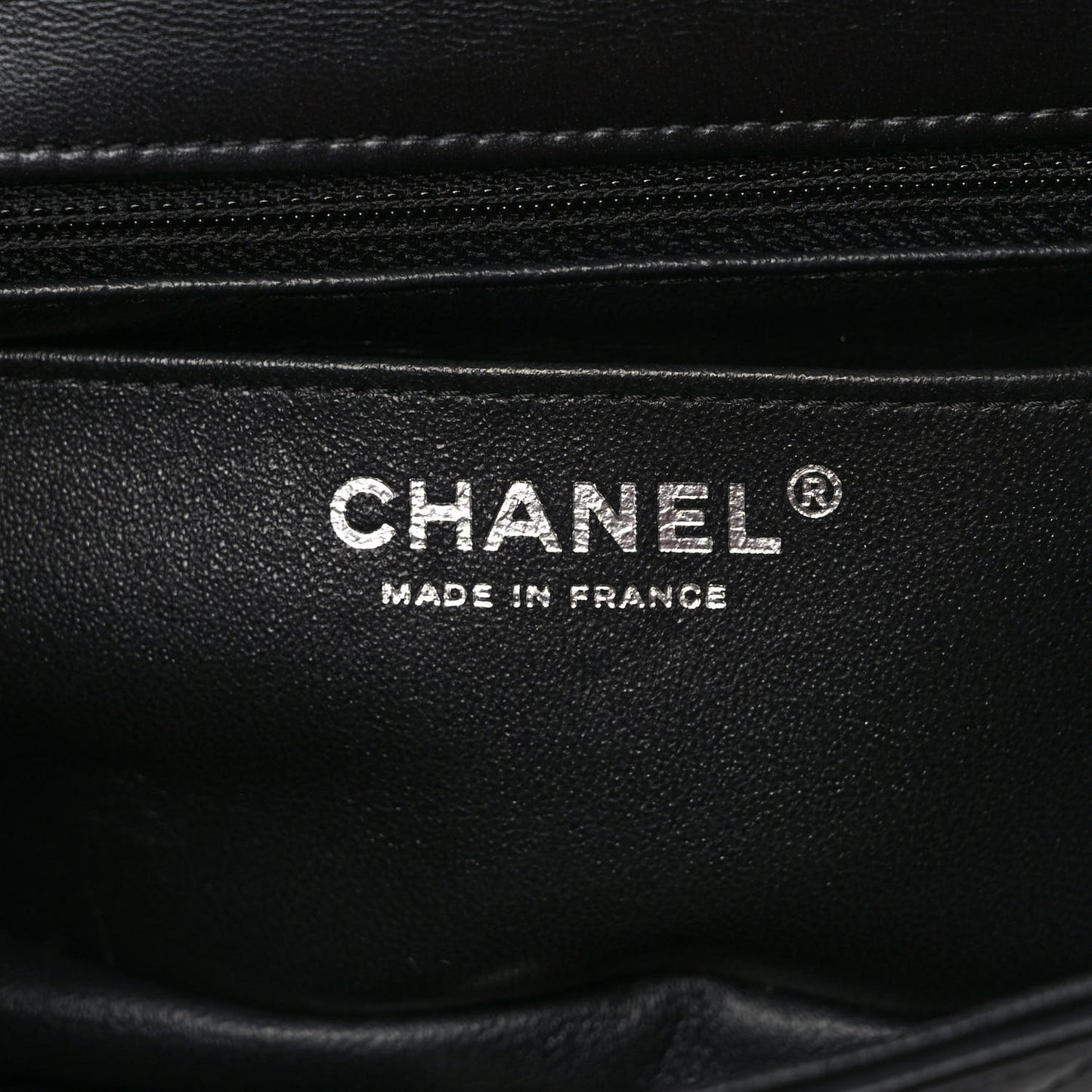 Lambskin Quilted Mini Rectangular Flap Black