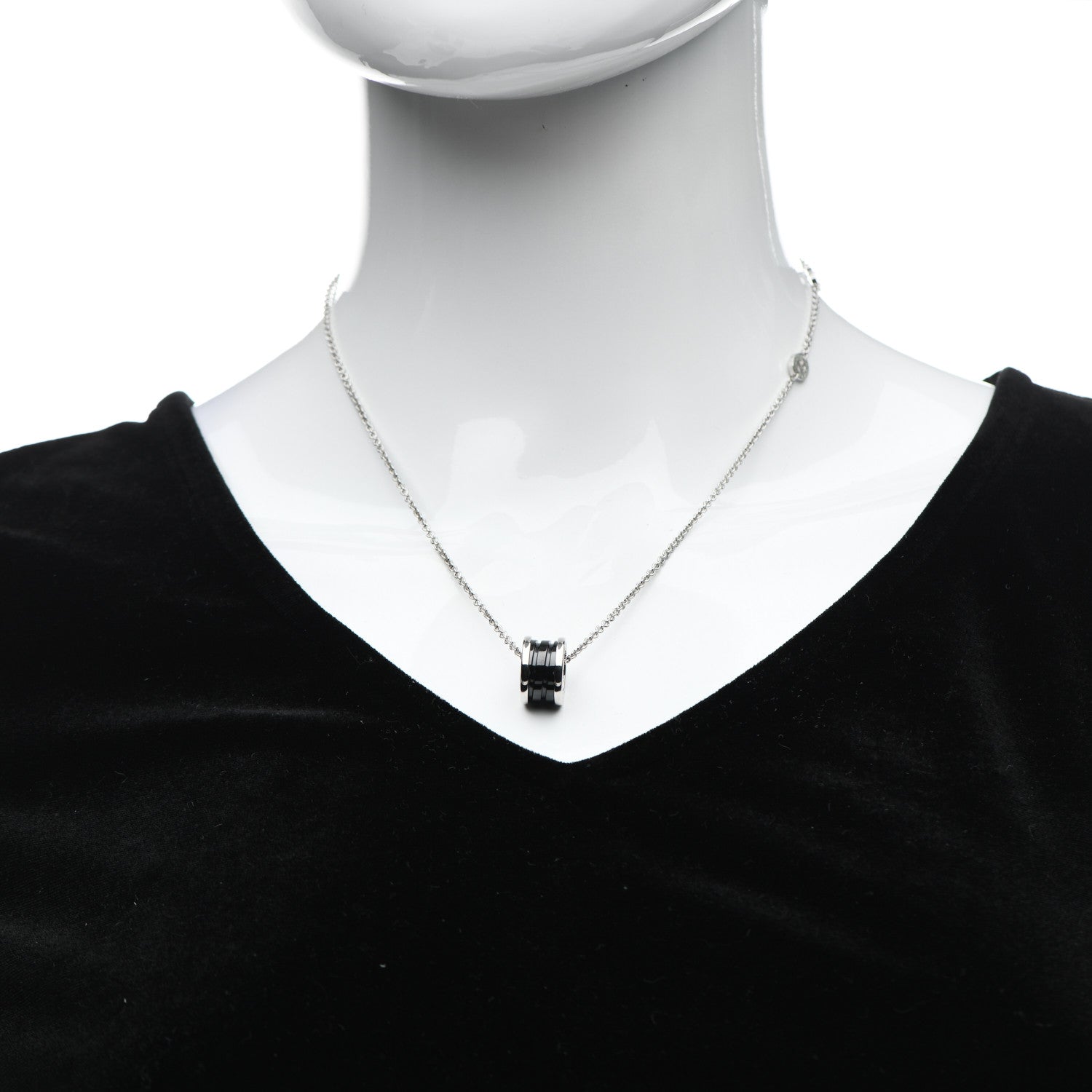 Bulgari Sterling Silver Ceramic Save The Children Pendant Necklace 2 of 6