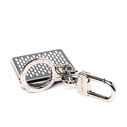 Louis Vuitton Damier Logo Square Key Holder Black Silver 3 of 3