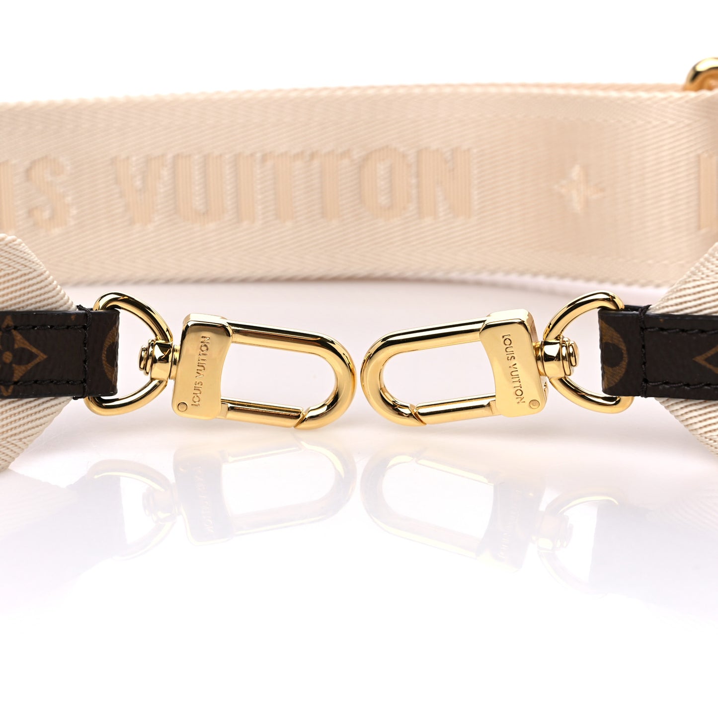 Jacquard Monogram Adjustable Shoulder Strap New Creme