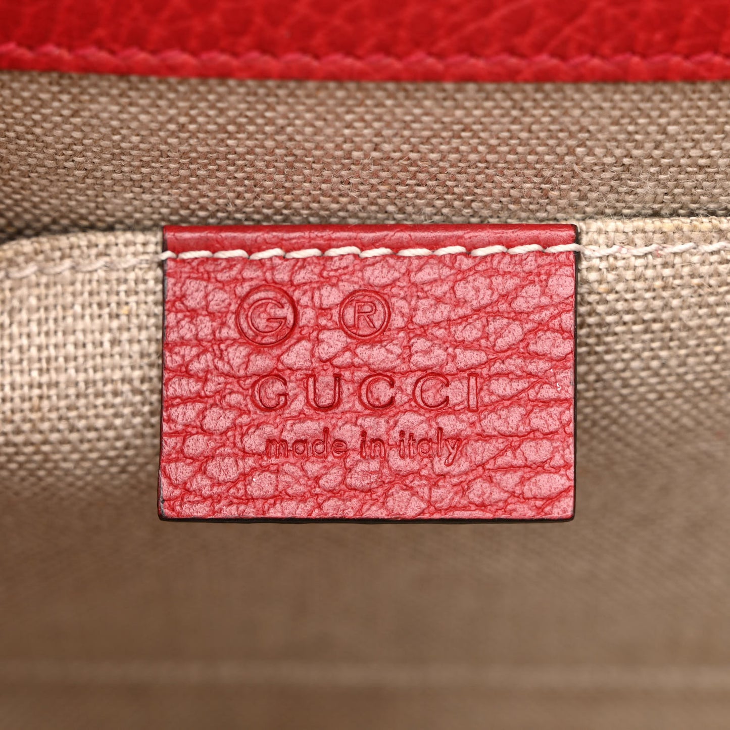Dollar Calfskin Small Interlocking G Shoulder Bag Red