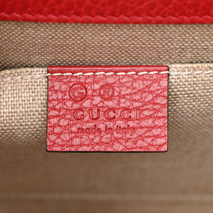 Gucci Dollar Calfskin Small Interlocking G Shoulder Bag Red 6 of 13