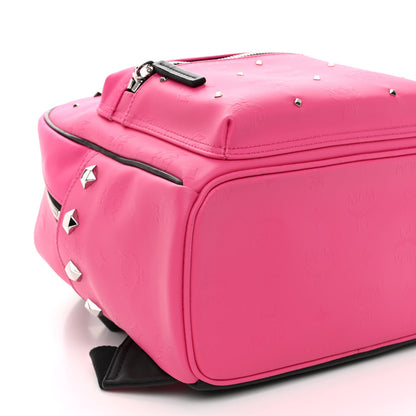 MCM Odeon Studded Small Backpack Beetroot Pink 8 of 9